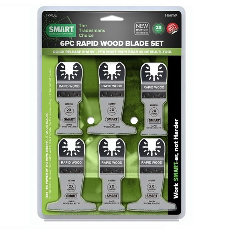 Smart 6 bladers sett Rapid Wood 32 og 63 mm