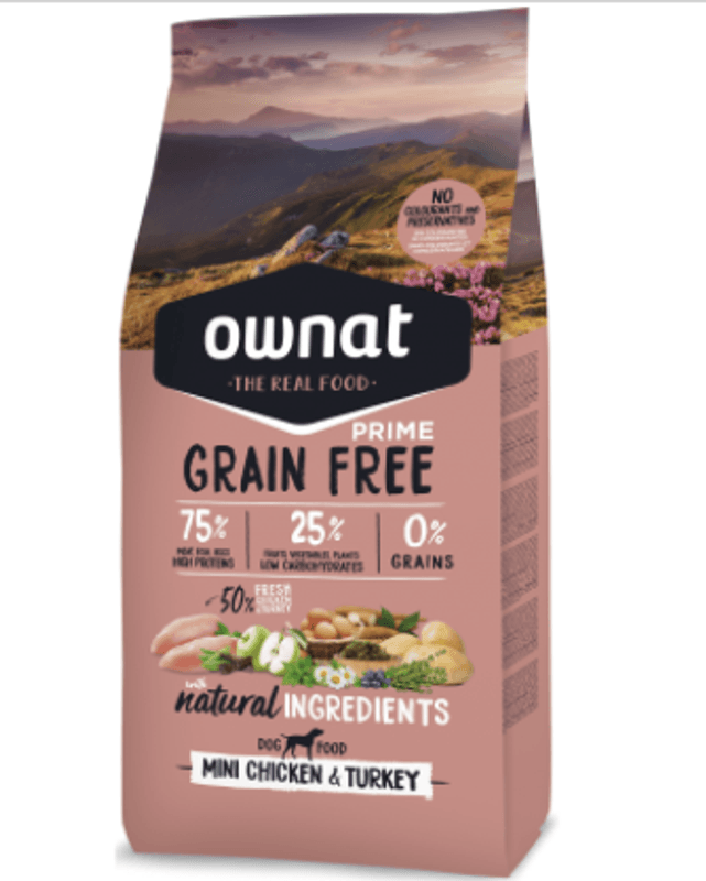 Ownat Grainfree Prime Mini Adult Kylling&kalkun 3kg