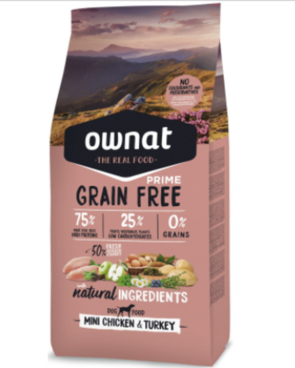 Ownat Grainfree Prime Mini Adult Kylling&kalkun 3kg