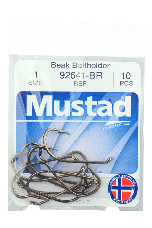 Mustad krok 92641-BR – Beak Baitholder 10 pk