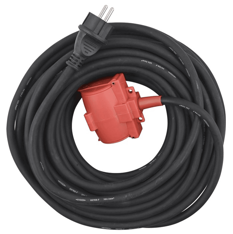 Skjøtekabel 20m 2-veis (3G2,5 mm² / H07RN-F / IP44) 