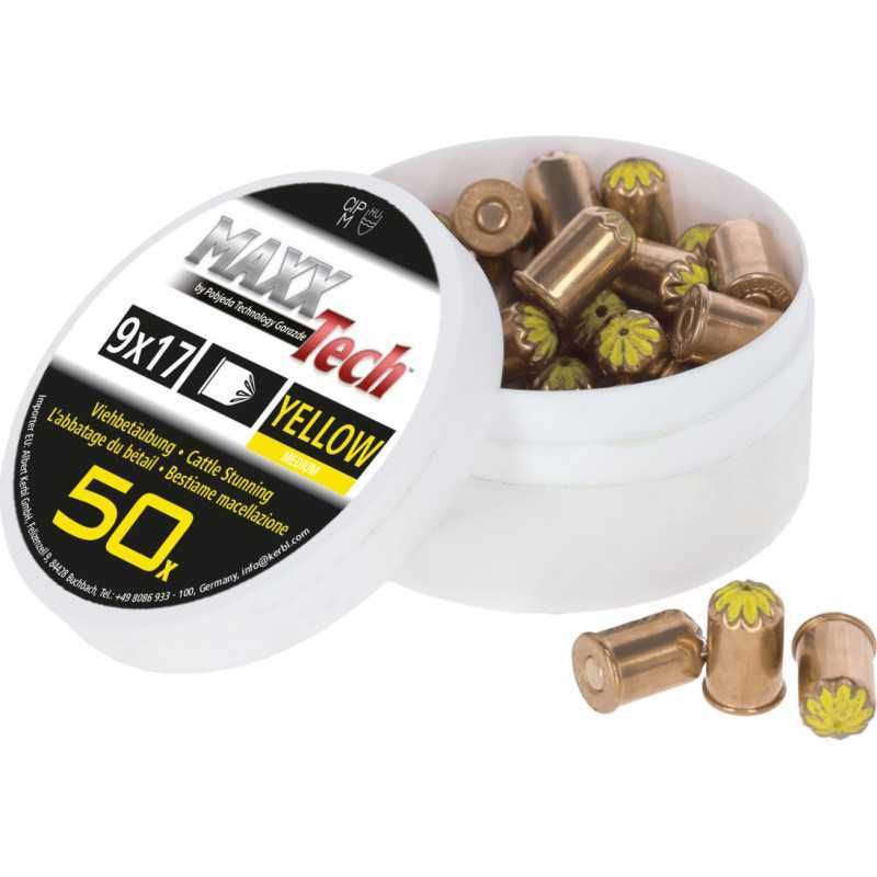 Slaktepatron 9x17 mm – Gul (50 stk)