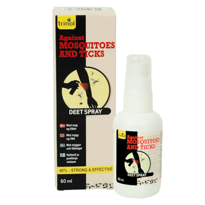 Hovedbilde Mygg og flått Trinol Deet Spray 40% spray mot ...