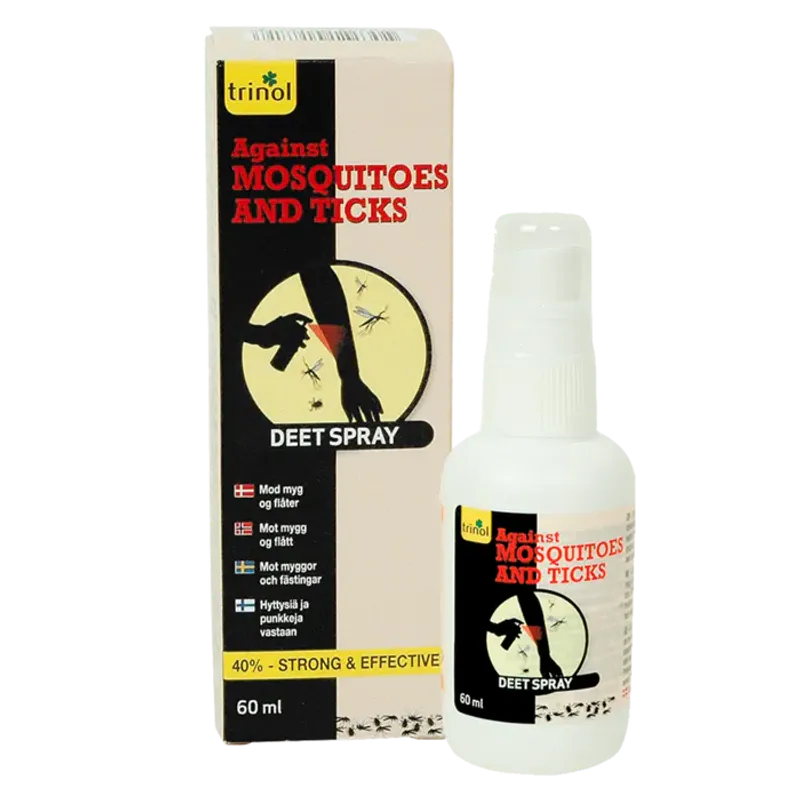 Mygg og flått Trinol Deet Spray 40% spray mot mygg og flått 60ml